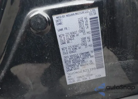 2016 Nissan Rogue S/Sl/Sv from USA, damaged, VIN 5N1AT2MV5GC821399